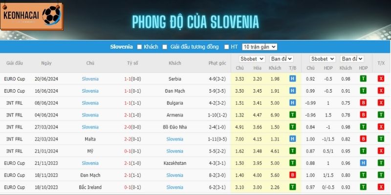 Thành tích của Slovenia tại Euro 2024